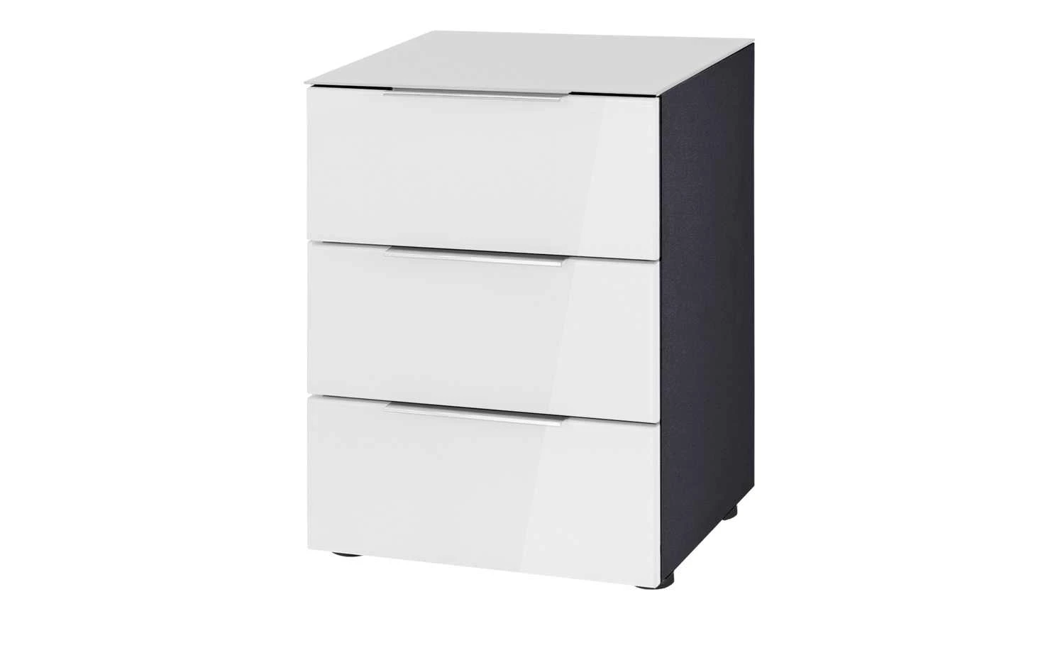 Nachtkommode Vitreo | Anthrazit / Weiß Abdeckplatte mit zusätzlichem Glas 3 Nachtkommode Vitreo | Anthrazit / Weiß Abdeckplatte mit zusätzlichem Glas