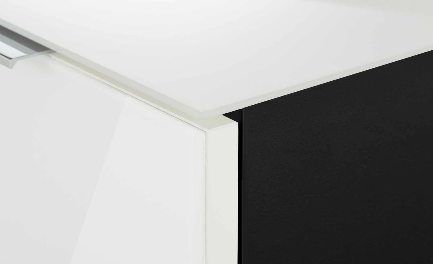 Nachtkommode Vitreo | Anthrazit / Weiß Abdeckplatte mit zusätzlichem Glas 6 Nachtkommode Vitreo | Anthrazit / Weiß Abdeckplatte mit zusätzlichem Glas – Bild 4