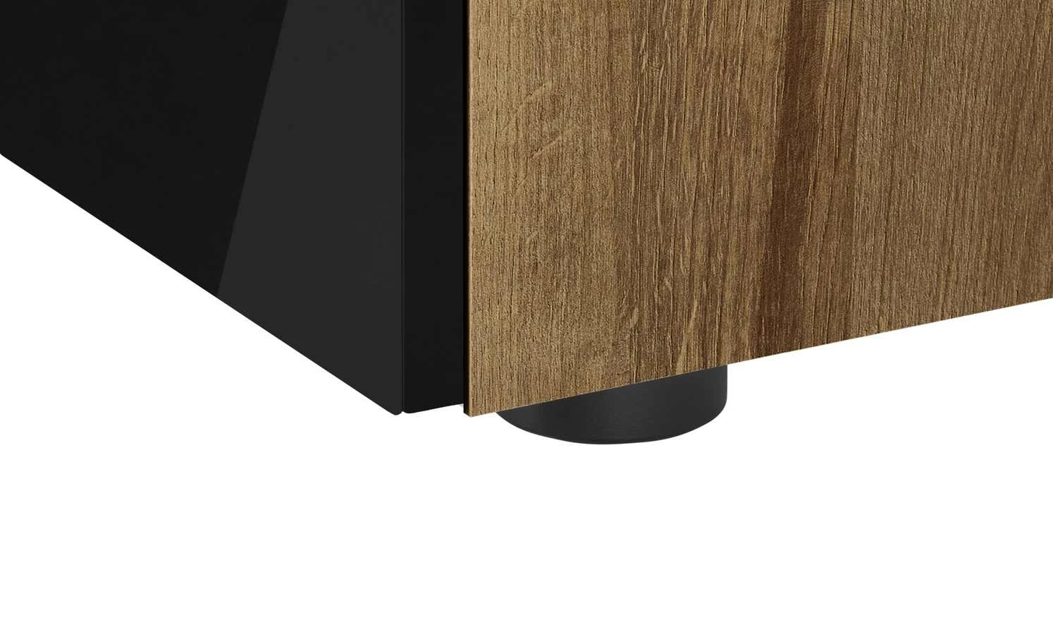 Nachtkommode Vitreo | Eiche Riviera (Nachbildung) / Anthrazit Abdeckplatte mit zusätzlichem Glas 5 Nachtkommode Vitreo | Eiche Riviera (Nachbildung) / Anthrazit Abdeckplatte mit zusätzlichem Glas – Bild 3