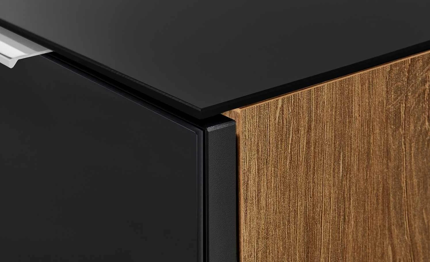 Nachtkommode Vitreo | Eiche Riviera (Nachbildung) / Anthrazit Abdeckplatte mit zusätzlichem Glas 6 Nachtkommode Vitreo | Eiche Riviera (Nachbildung) / Anthrazit Abdeckplatte mit zusätzlichem Glas – Bild 4