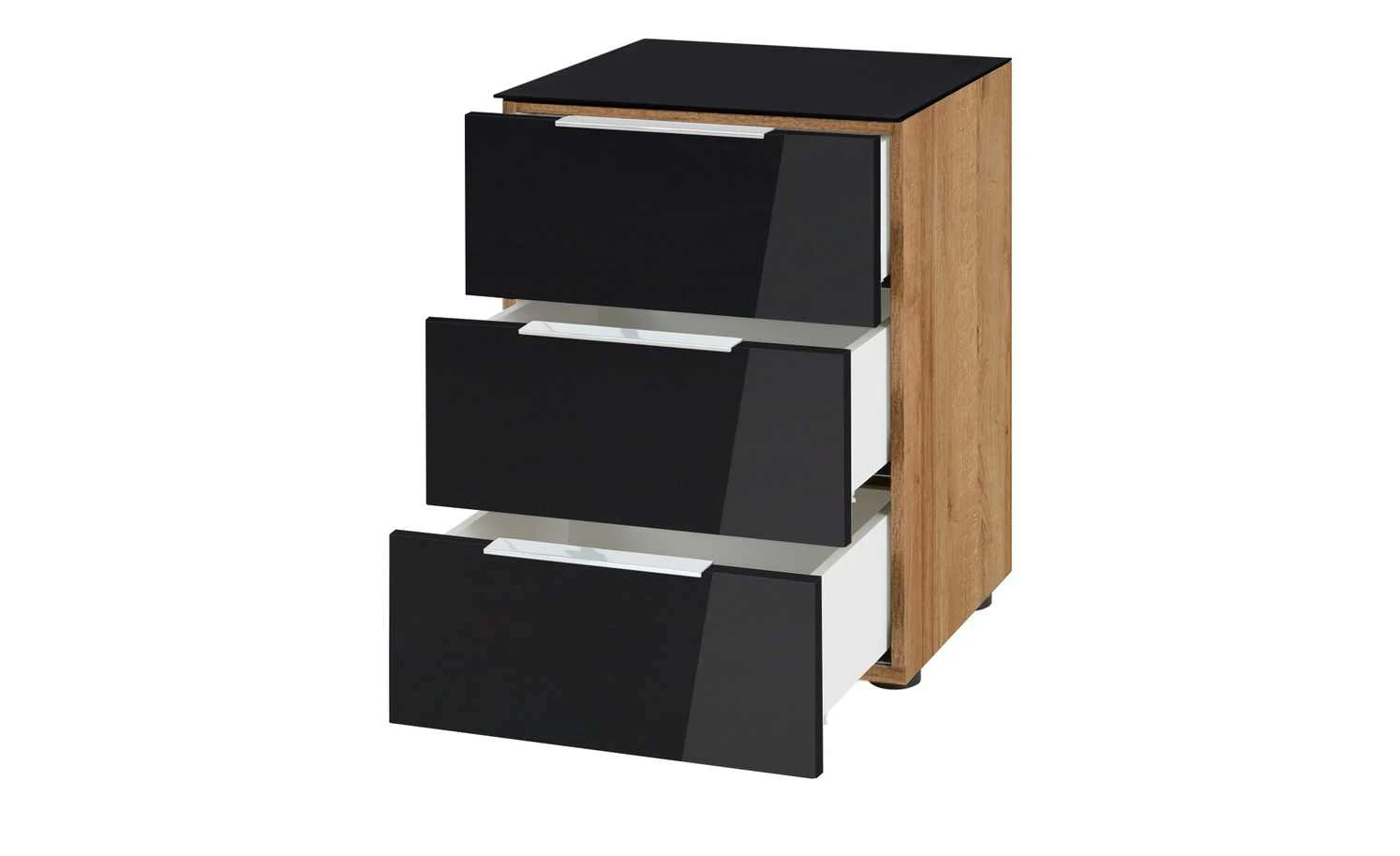 Nachtkommode Vitreo | Eiche Riviera (Nachbildung) / Anthrazit Abdeckplatte mit zusätzlichem Glas 8 Nachtkommode Vitreo | Eiche Riviera (Nachbildung) / Anthrazit Abdeckplatte mit zusätzlichem Glas – Bild 6