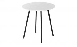 Beistelltisch Canneto | Weiß / Schwarz 40|cm