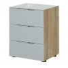 Nachtkommode Vitreo | Eiche Riviera (Nachbildung) / Seidengrau Abdeckplatte mit zusätzlichem Glas -Tischety Verkaufe 13345712 2 202103122232