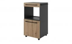 Servierwagen Parker | Anthrazit / Asteiche (Nachbildung)