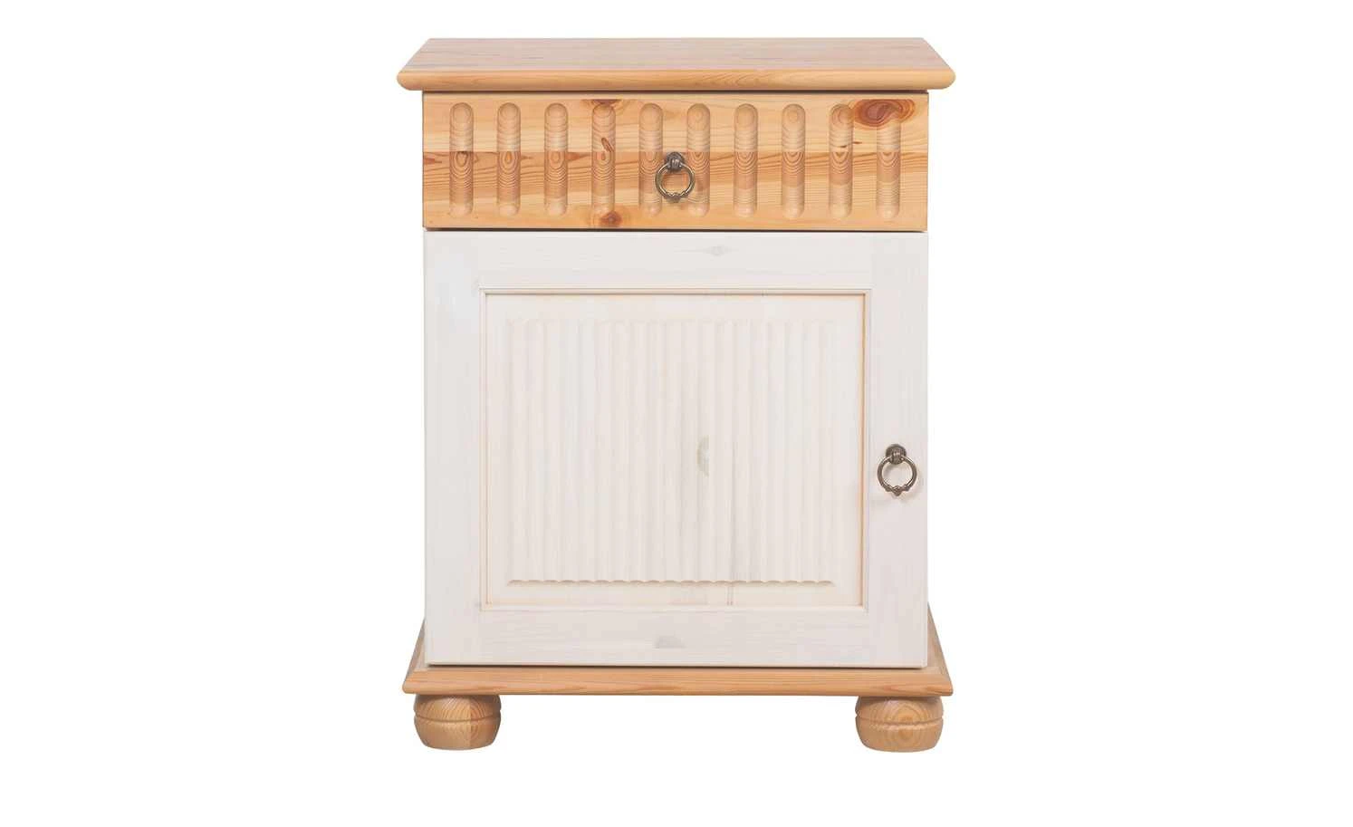 Nachtkommode Bornholm | Kiefer Weiß / Kiefer antikfarben 7 Nachtkommode Bornholm | Kiefer Weiß / Kiefer antikfarben – Bild 5