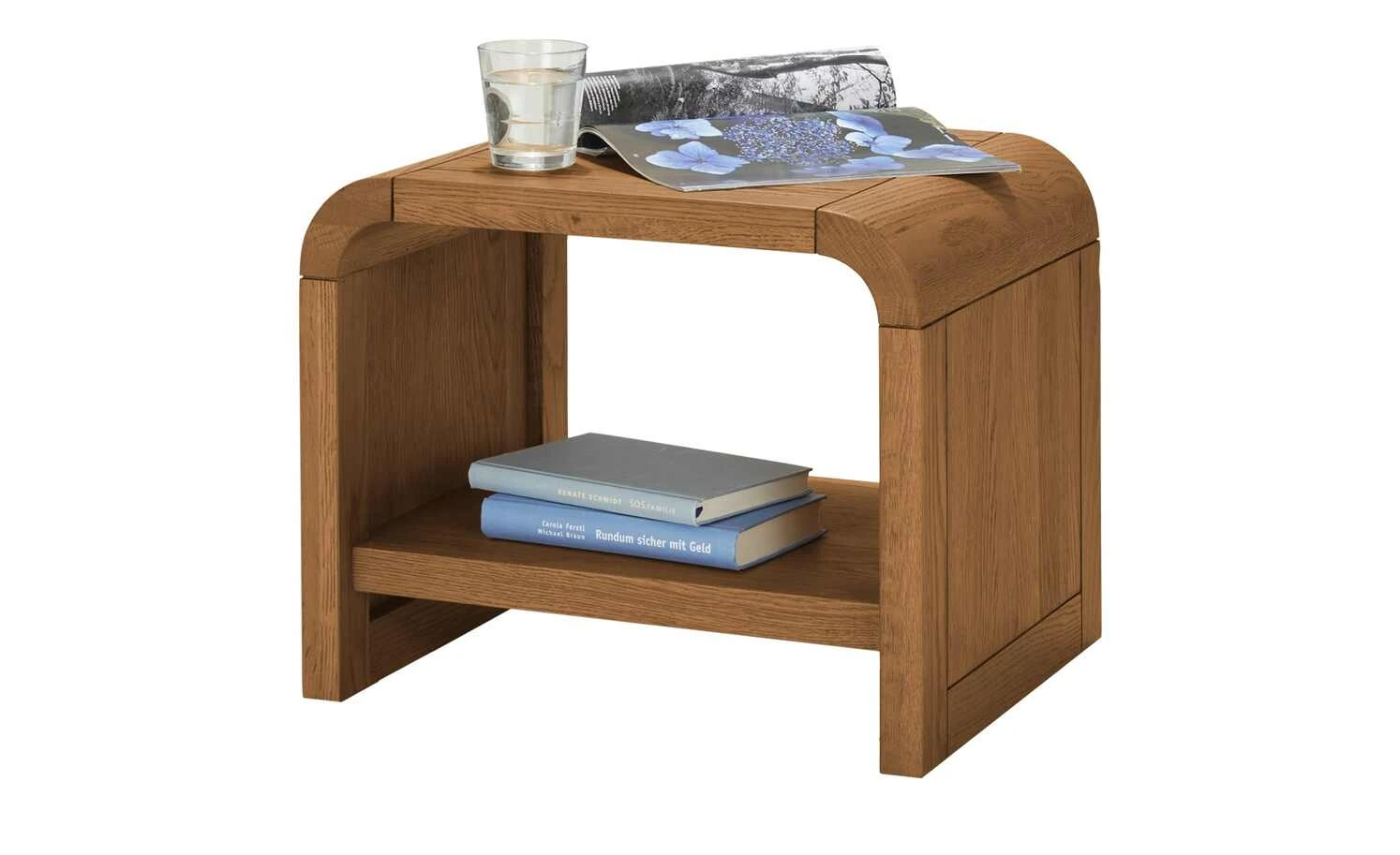 Nachttisch Massivholz Plato | Eiche Cognacfarben 4 Nachttisch Massivholz Plato | Eiche Cognacfarben – Bild 2