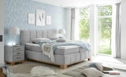 uno Nachtkommode mit LED-Beleuchtung und USB-Anschluss Bene | Hellgrau