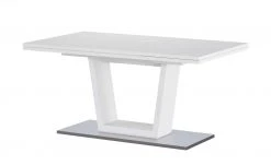 Berger & Rath Säulentisch ausziehbar Trix | Weiß-Creme 160|cm