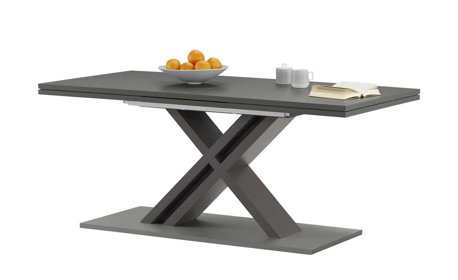 Berger & Rath Säulentisch ausziehbar Trix | Anthrazit 180|cm 9 Berger & Rath Säulentisch ausziehbar Trix | Anthrazit 180|cm – Bild 7