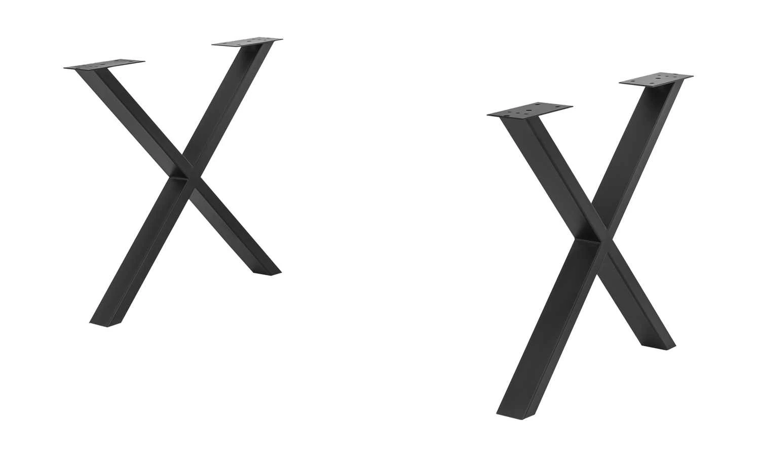 Tischgestell Tuxa massiv | Schwarz X-Form (schmal) 3 Tischgestell Tuxa massiv | Schwarz X-Form (schmal)