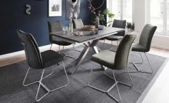 Keramik-Säulentisch ausziehbar Nora | Holzoptik Barrique Edelstahl -Tischety Verkaufe 14303159 3 202101252239