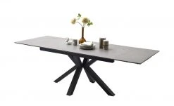 Keramik-Säulentisch ausziehbar Nora | Hellgrau Schwarz -Tischety Verkaufe 14303162 4 202103292234