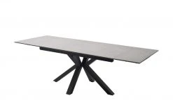 Keramik-Säulentisch ausziehbar Nora | Hellgrau Schwarz -Tischety Verkaufe 14303162 5 202103292234