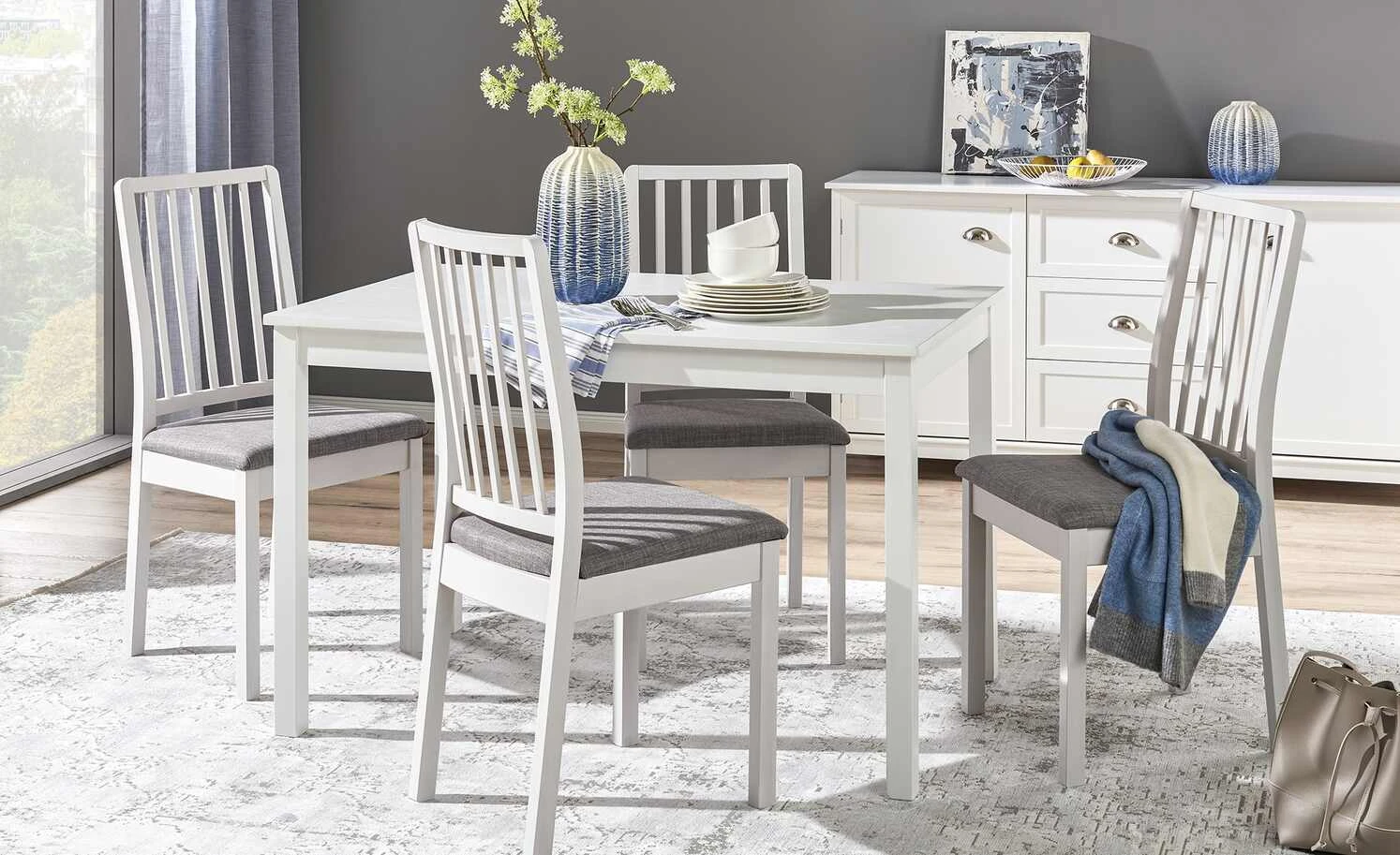 Esstisch Fabian | Weiß 118x75 cm 3 Esstisch Fabian | Weiß 118x75 cm