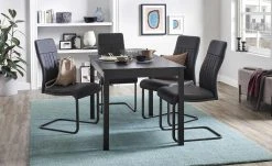 Esstisch Fabian | Schwarz 118x75 cm