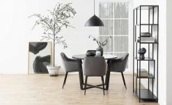 Esstisch Adrian | Marmor Schwarz (Nachbildung) / Schwarz