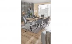 Kulissentisch ausziehbar Kris | Asteiche (Nachbildung) / Schwarz