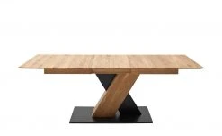 Säulentisch ausziehbar Balu | X-Säule Wildeiche Schwarz-Grau 180|cm -Tischety Verkaufe 14305559 2 202102102233