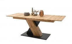 Säulentisch ausziehbar Balu | X-Säule Wildeiche Schwarz-Grau 180|cm -Tischety Verkaufe 14305559 6 202102102233