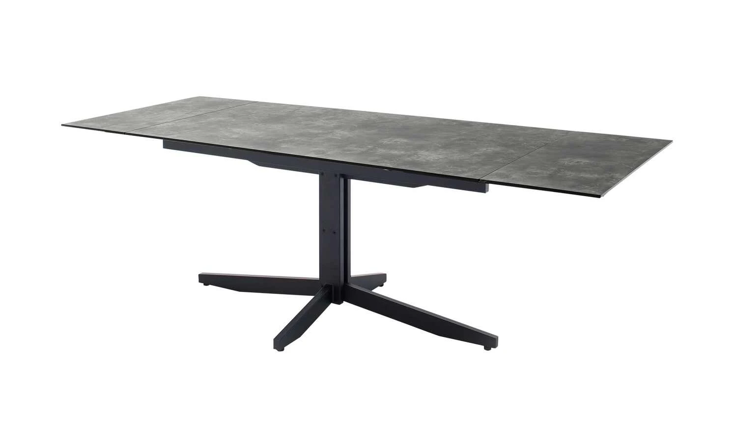 HPL/Glas-Säulentisch ausziehbar Minni | Steinoptik Grau 5 HPL/Glas-Säulentisch ausziehbar Minni | Steinoptik Grau – Bild 3