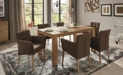 Wohnwert Esstisch ausziehbar Der Filigrane | 160|cm Massivholz