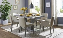 Berger & Rath Säulentisch ausziehbar Trix | Londra (Hellgrau) 180|cm