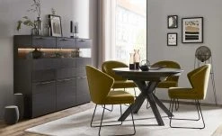 Berger & Rath Säulentisch ausziehbar Xeno | Anthrazit 95|cm