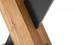 Säulentisch ausziehbar Balu | X-Säule Wildeiche Schwarz-Grau 140|cm -Tischety Verkaufe 14307491 5 202102102232