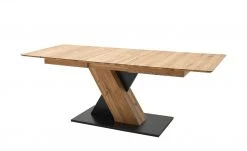 Säulentisch ausziehbar Balu | X-Säule Wildeiche Schwarz-Grau 140|cm -Tischety Verkaufe 14307491 9 202102102232