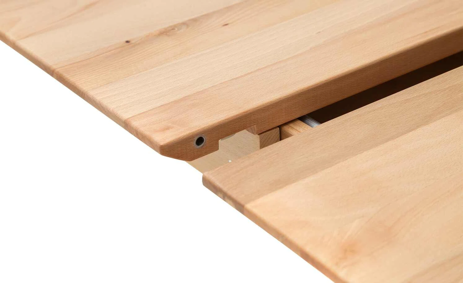 Säulentisch ausziehbar Balu | X-Säule Kernbuche Grau-aluminiumfarben 140|cm 5 Säulentisch ausziehbar Balu | X-Säule Kernbuche Grau-aluminiumfarben 140|cm – Bild 3