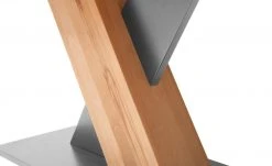 Säulentisch ausziehbar Balu | X-Säule Kernbuche Grau-aluminiumfarben 180|cm -Tischety Verkaufe 14307495 5 202102102232