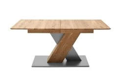 Säulentisch ausziehbar Balu | X-Säule Wildeiche Grau-aluminiumfarben 180|cm -Tischety Verkaufe 14307496 7 202102102233