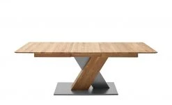 Säulentisch ausziehbar Balu | X-Säule Wildeiche Grau-aluminiumfarben 180|cm -Tischety Verkaufe 14307496 8 202102102233