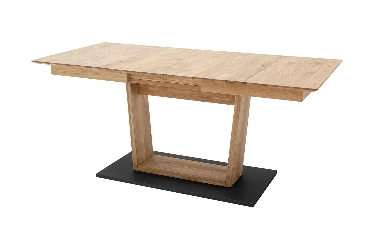 Säulentisch ausziehbar Balu | U-Säule Wildeiche Schwarz-Grau 180|cm 10 Säulentisch ausziehbar Balu | U-Säule Wildeiche Schwarz-Grau 180|cm – Bild 8