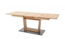 Säulentisch ausziehbar Balu | U-Säule Kernbuche Grau-aluminiumfarben 140|cm -Tischety Verkaufe 14307501 10 202102102233