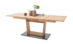 Säulentisch ausziehbar Balu | U-Säule Kernbuche Grau-aluminiumfarben 180|cm -Tischety Verkaufe 14307503 4 202102102233