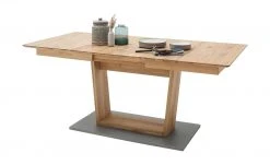 Säulentisch ausziehbar Balu | U-Säule Wildeiche Grau-aluminiumfarben 180|cm -Tischety Verkaufe 14307504 5 202102102233