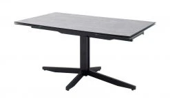 HPL/Glas-Säulentisch ausziehbar Minni | Beton (Nachbildung)