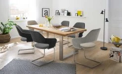 Woodford Kufentisch Aaron | 200|cm Wildeiche Edelstahl