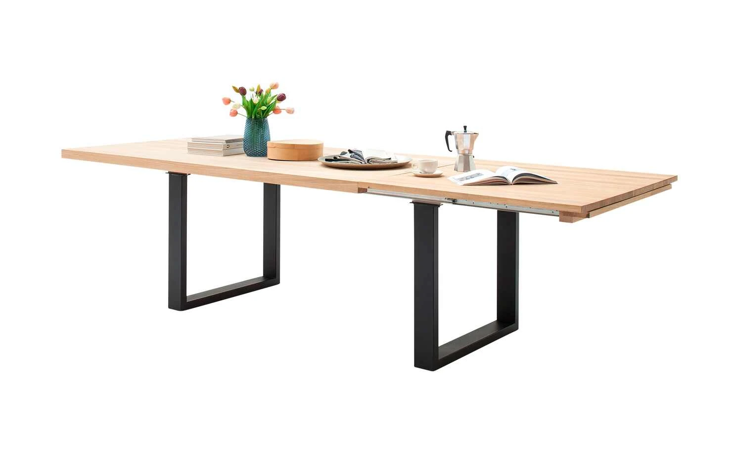 Woodford Kufentisch Aaron | 220|cm Eiche Bianco Anthrazit 6 Woodford Kufentisch Aaron | 220|cm Eiche Bianco Anthrazit – Bild 4