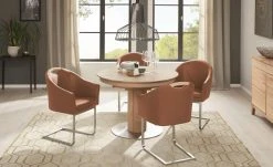 Wohnwert Säulentisch Der Runde | Holzwerkstoff furniert 115|cm