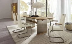 Wohnwert Esstisch ausziehbar Der Wangentisch | Holzwerkstoff furniert Oberflächenbehandlung: Wachseffektlack 160|cm