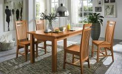 maison bleue Esstisch massiv Bendix | 140|cm bernsteinfarbig