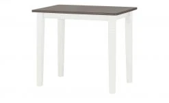 maison bleue Bartisch massiv Florian | Weiß / Grau 120|cm