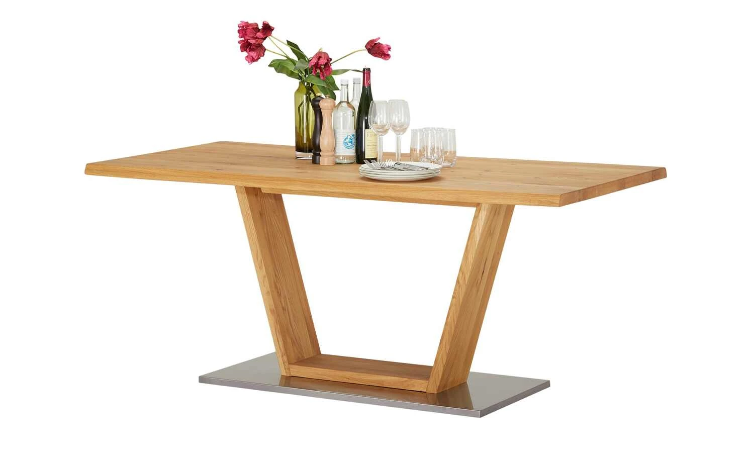 Woodford Säulentisch massiv Ateno | mit Baumkante ca. 220x100 cm 12 Woodford Säulentisch massiv Ateno | mit Baumkante ca. 220x100 cm – Bild 10