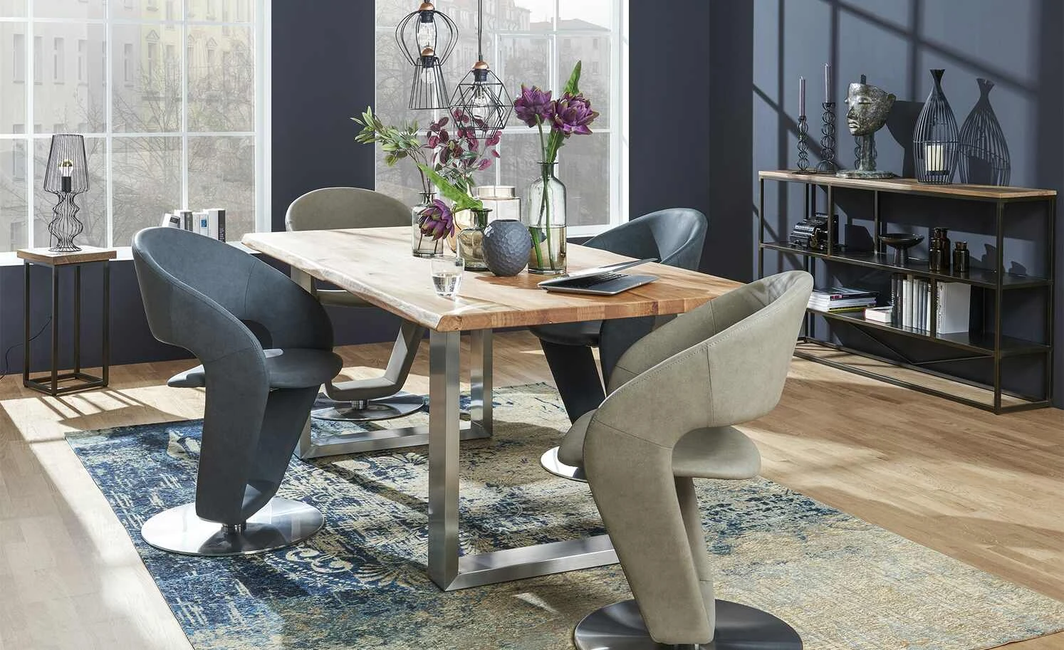 Woodford Kufentisch massiv Greta | ca. 220x100 cm mit Baumkante 3 Woodford Kufentisch massiv Greta | ca. 220x100 cm mit Baumkante