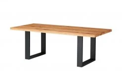 Woodford Kufen-Esstisch massiv Lavello | Wildeiche Anthrazit ca. 180x100 cm