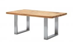 Woodford Kufen-Esstisch massiv Lavello | Wildeiche Edelstahl ca. 260x100 cm