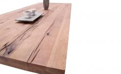 Woodford Kufen-Esstisch massiv Lavello | Eiche Bassano Edelstahl ca. 220x100 cm -Tischety Verkaufe 14309381 2 202102122237