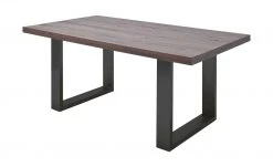 Woodford Kufen-Esstisch massiv Lavello | Eiche verwittert Anthrazit ca. 180x100 cm